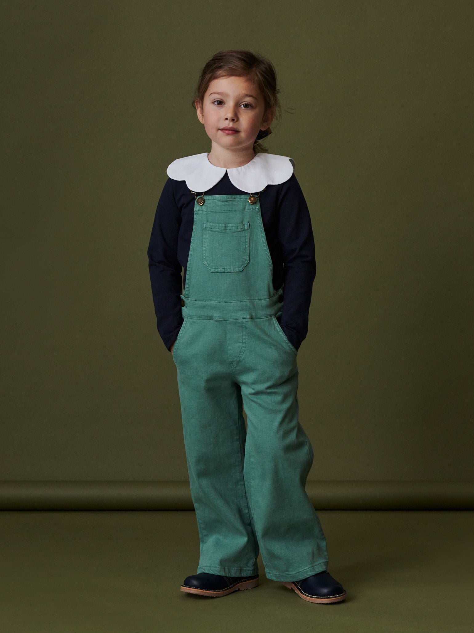 Green Lisa Girl Overalls