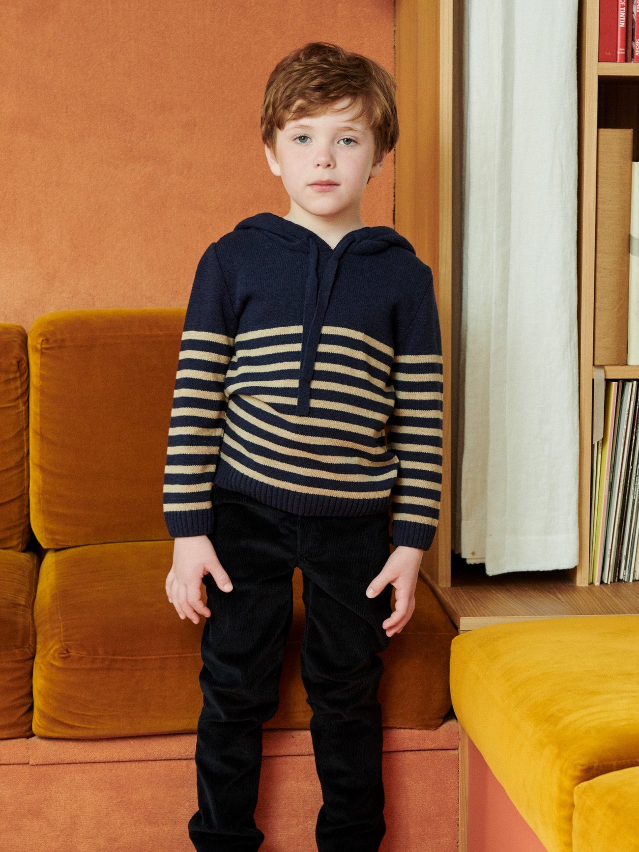 Navy Reinaldo Boy Corduroy Pants