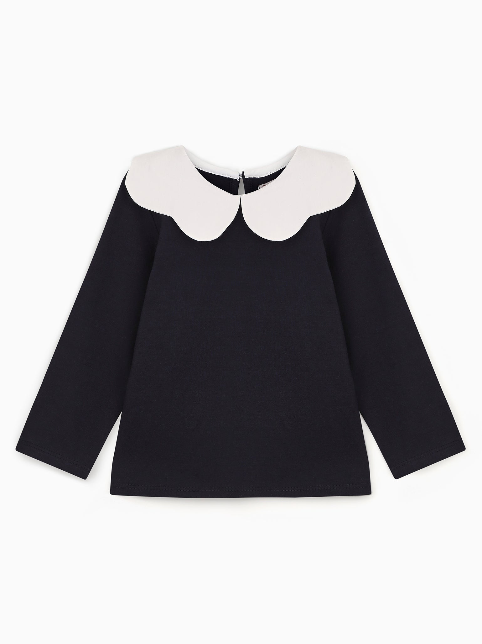 Navy Marina Long Sleeve Girl Top