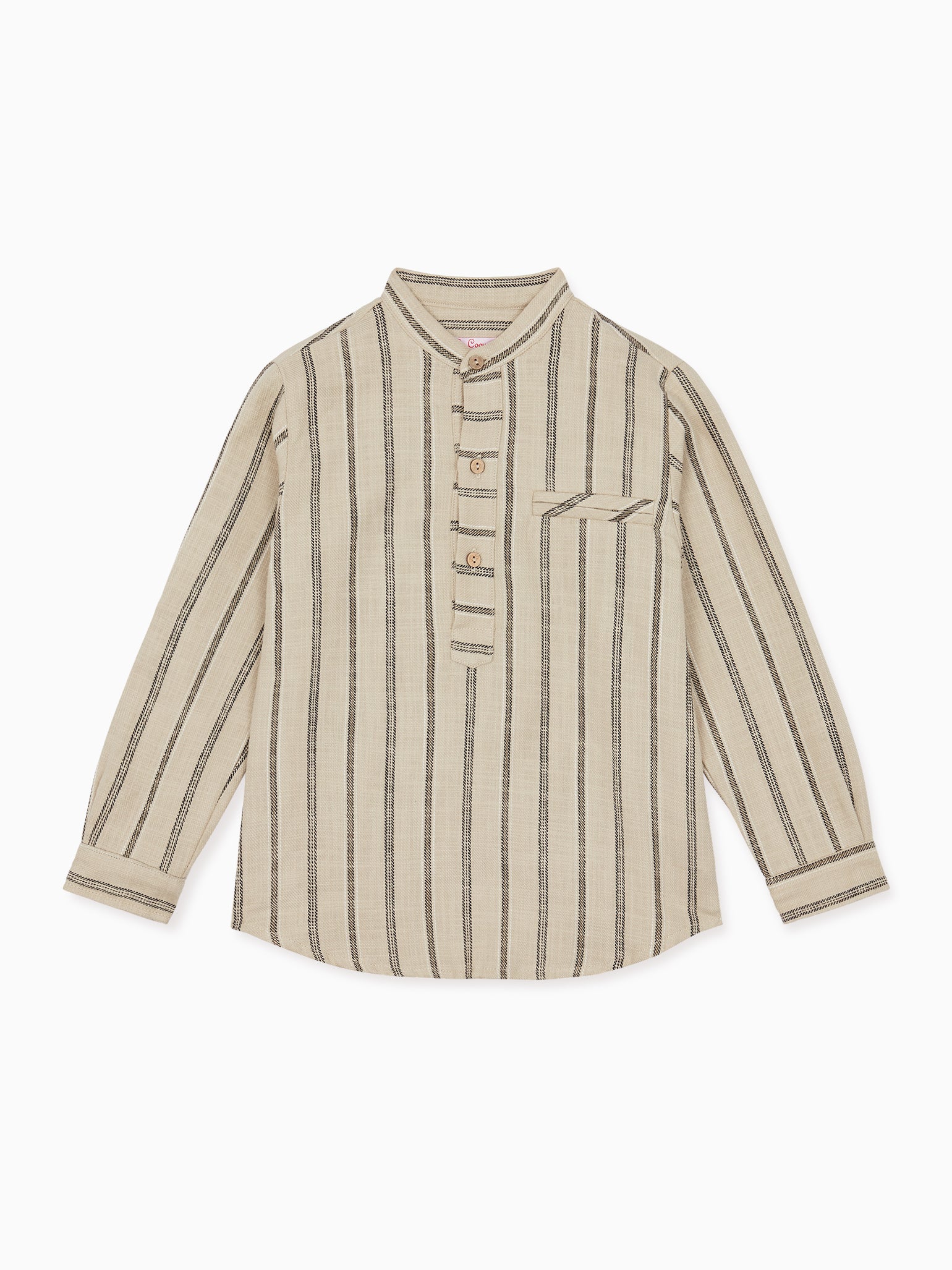 Grey Stripe Mateo Long Sleeve Boy Shirt