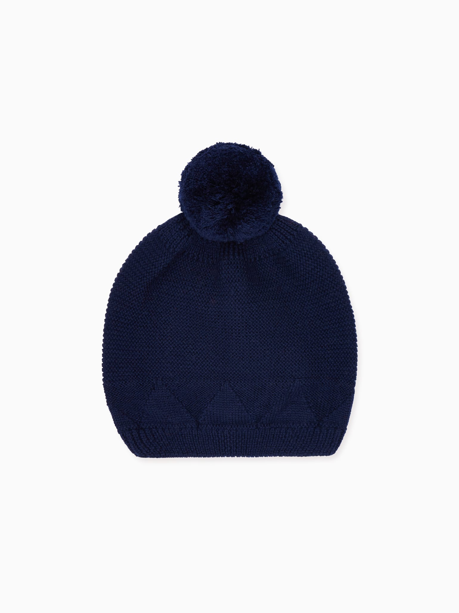 Navy Merino Kids Bobble Hat