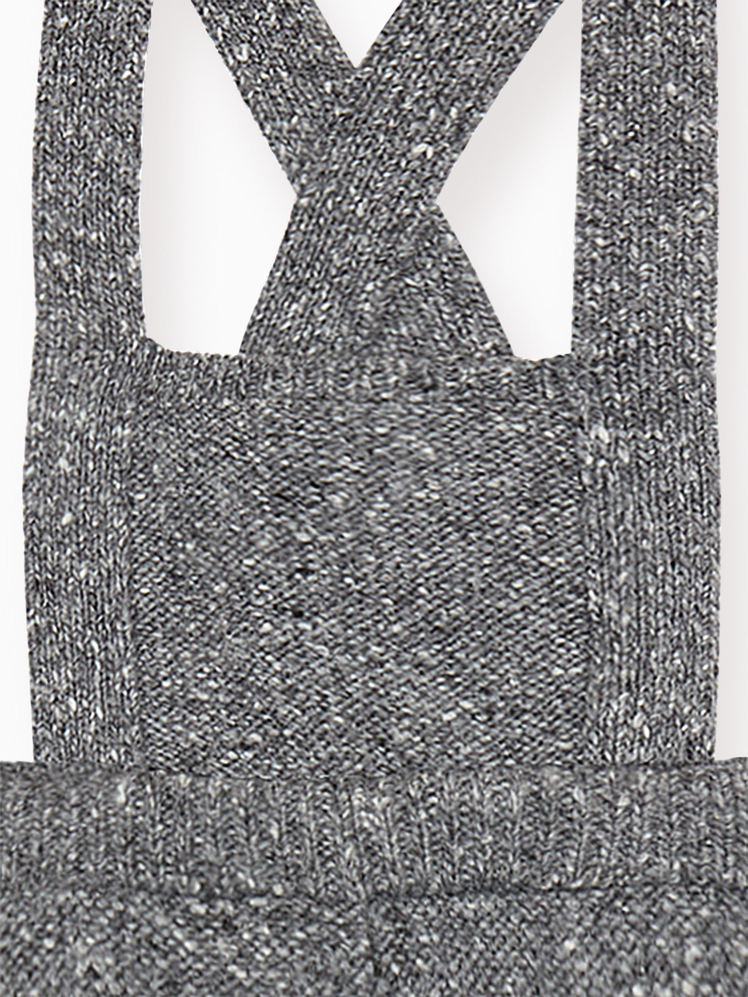 Grey Melange Mina Baby Knitted Overalls