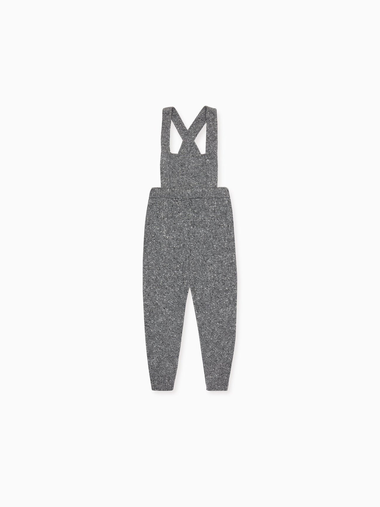 Grey Melange Mina Baby Knitted Overalls