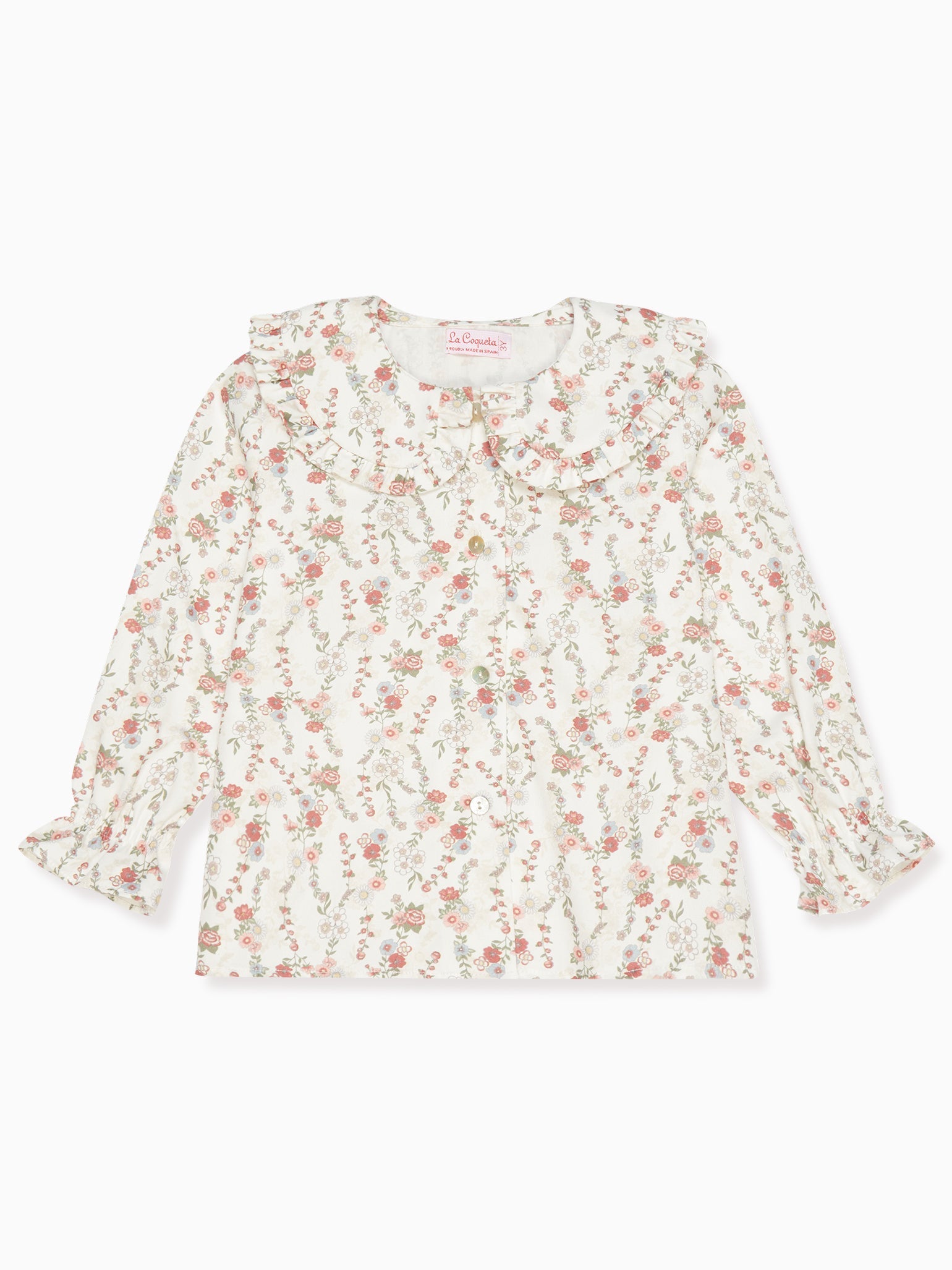 Pink Floral Miriam Baby Shirt