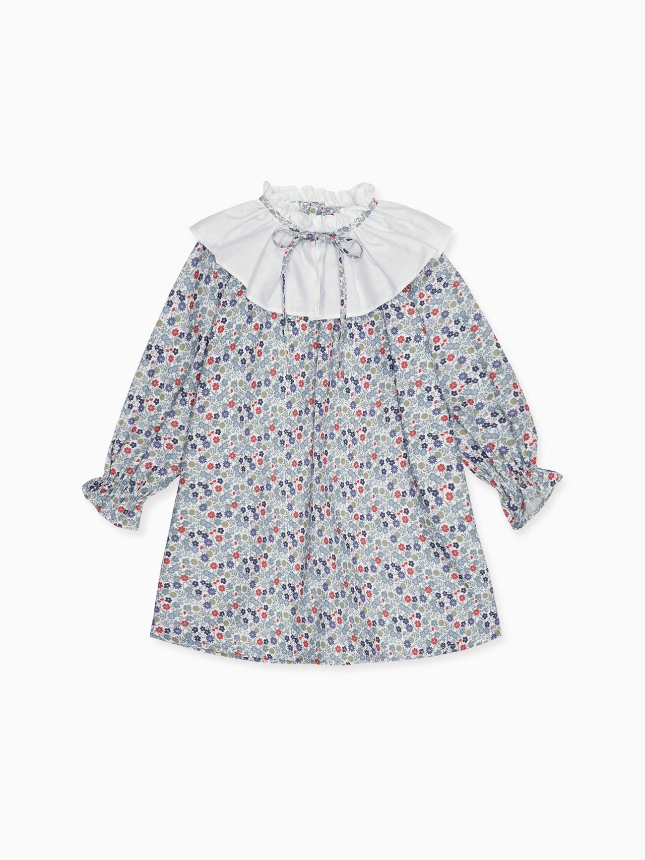 Blue Multi Floral Odisea Girl Dress