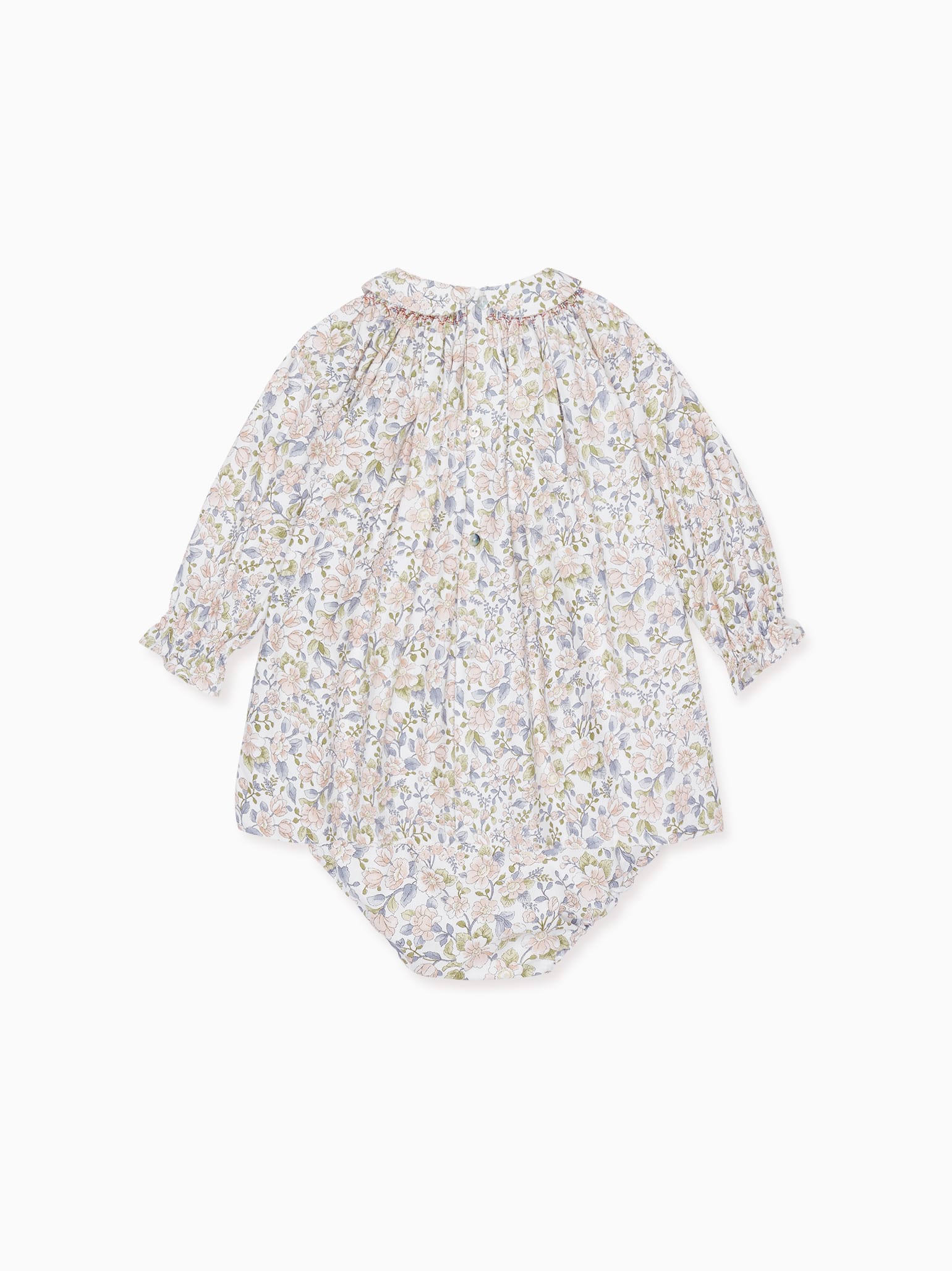 Pink Floral Palma Baby Girl Smock Set