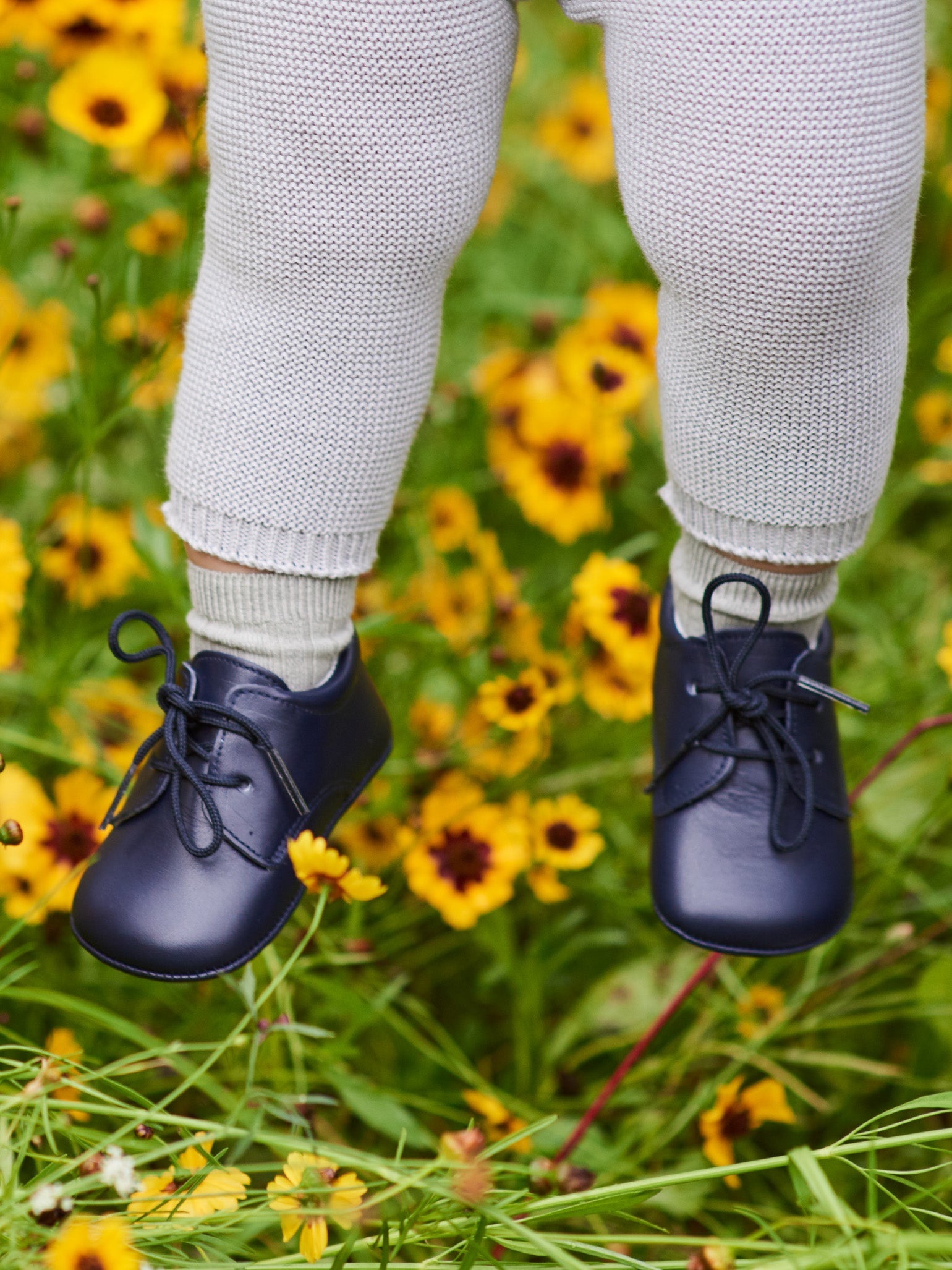 Baby / Toddler Lace Up Soft Sole Deep Blue Prewalker Shoes
