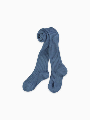 Tartan blue leggings / Footless Tights - Celeste Stein