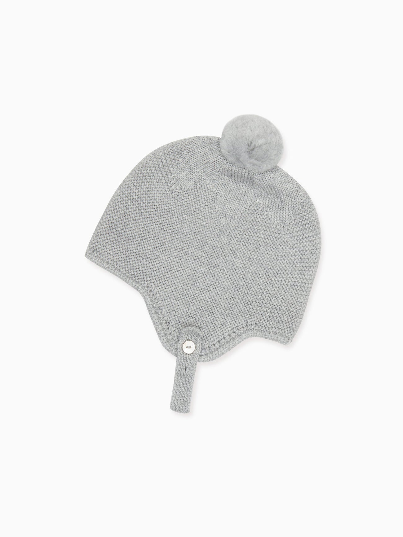 Grey Melange Renta Merino Baby Bonnet