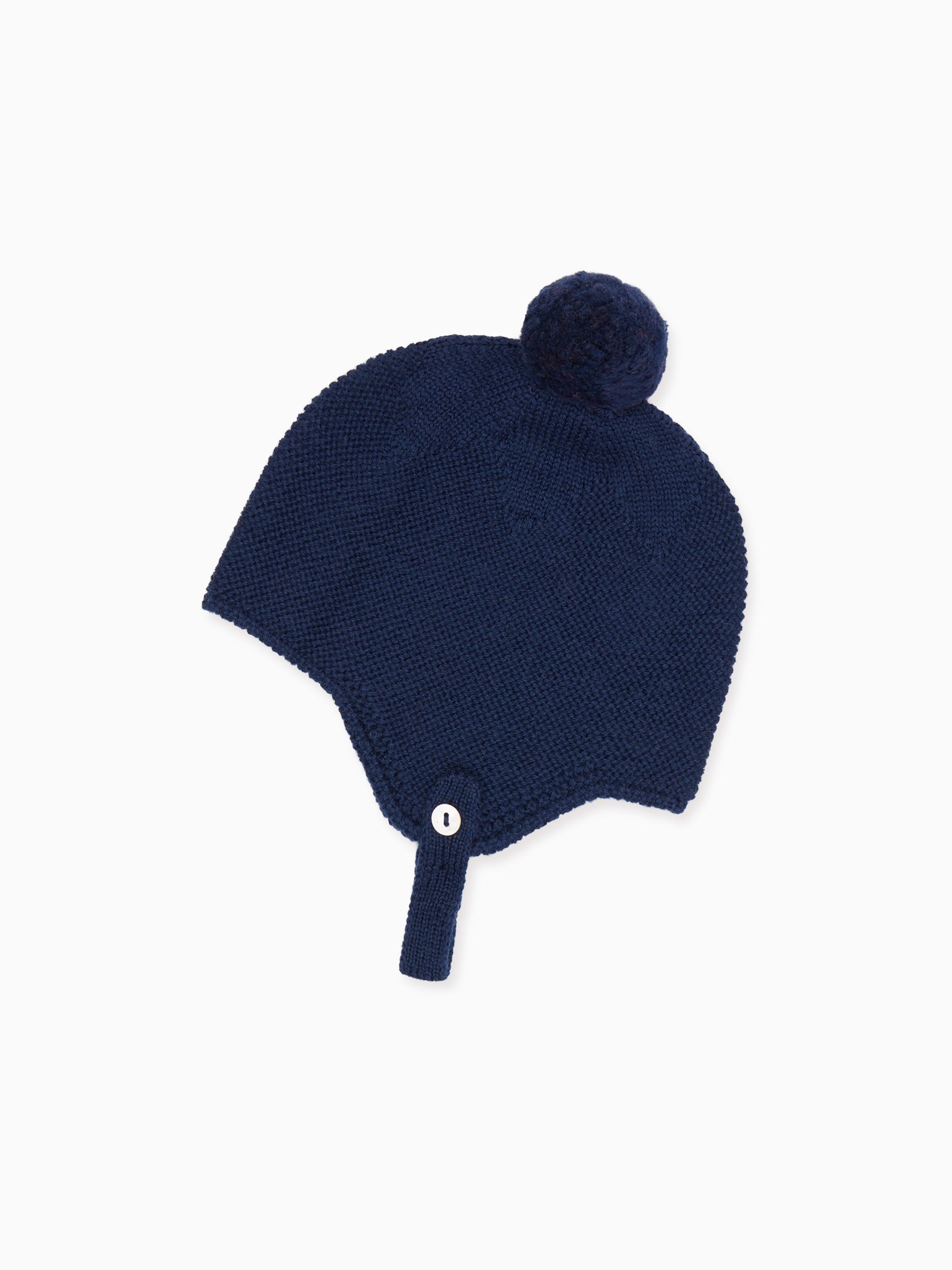 Navy Renta Merino Baby Bonnet