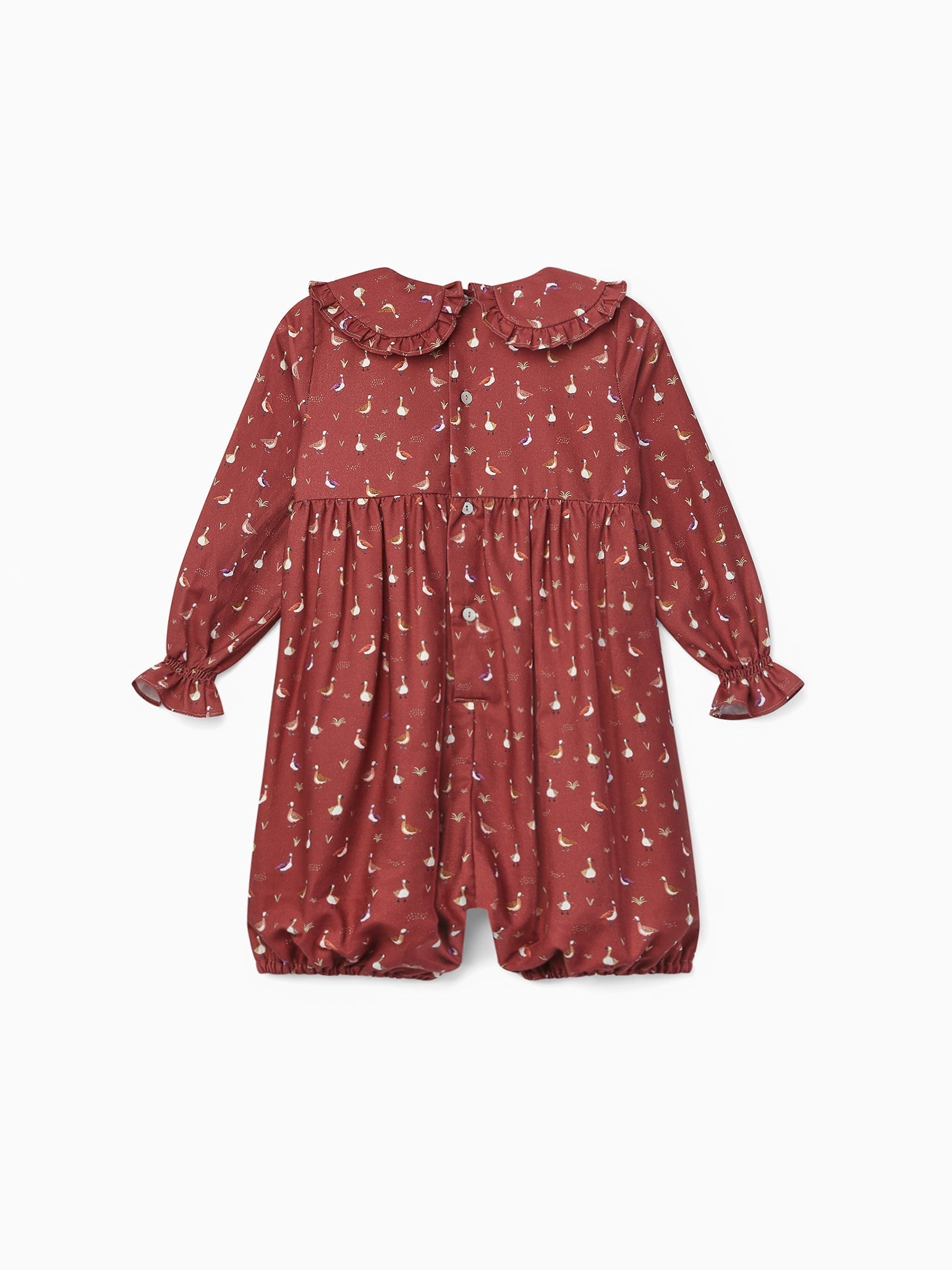 Burgundy Print Rocio Baby Romper Suit