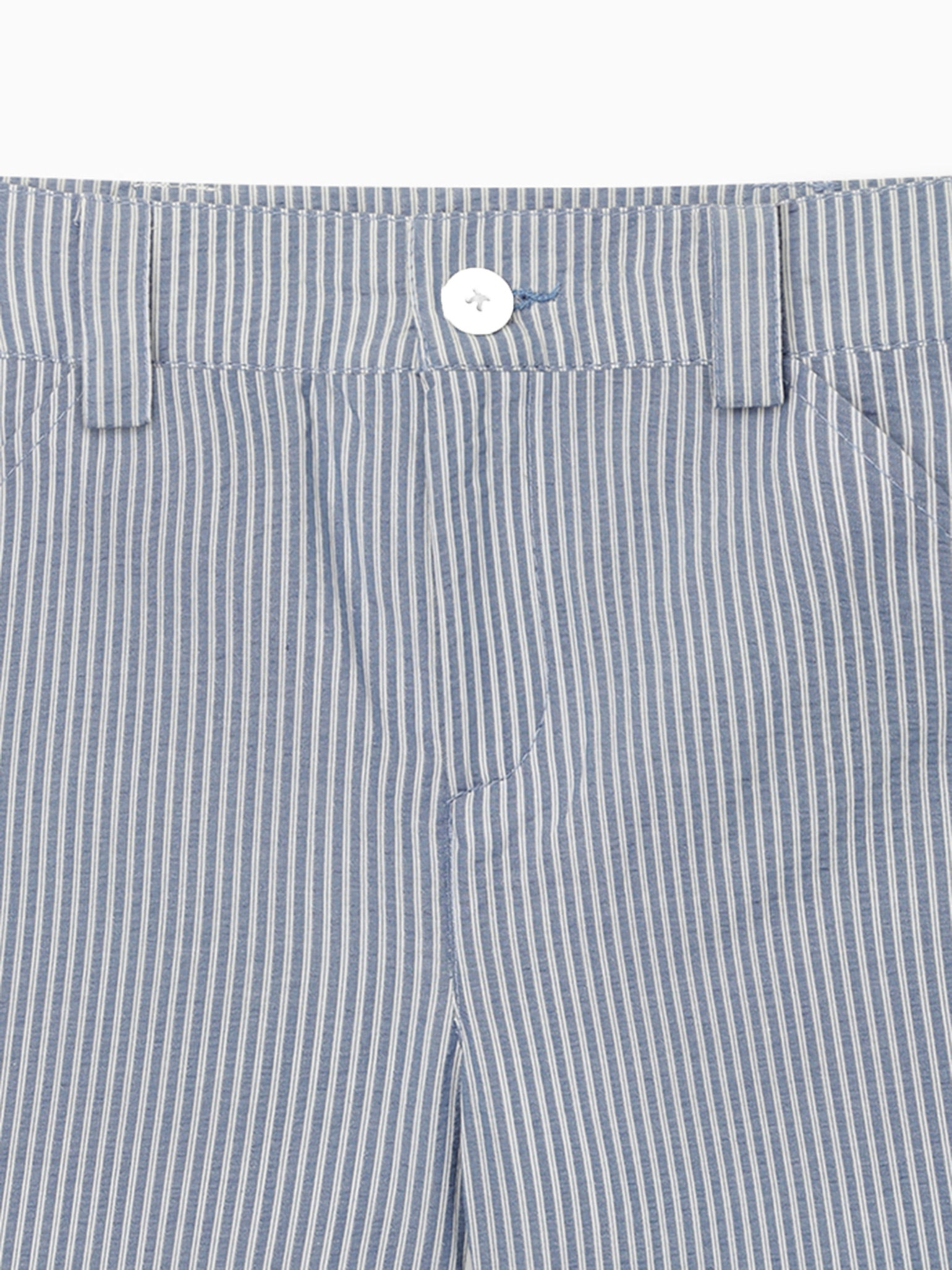 Blue Stripe Romo Boy Bermuda Shorts