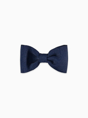 Navy Blue Small Bow Girl Clip