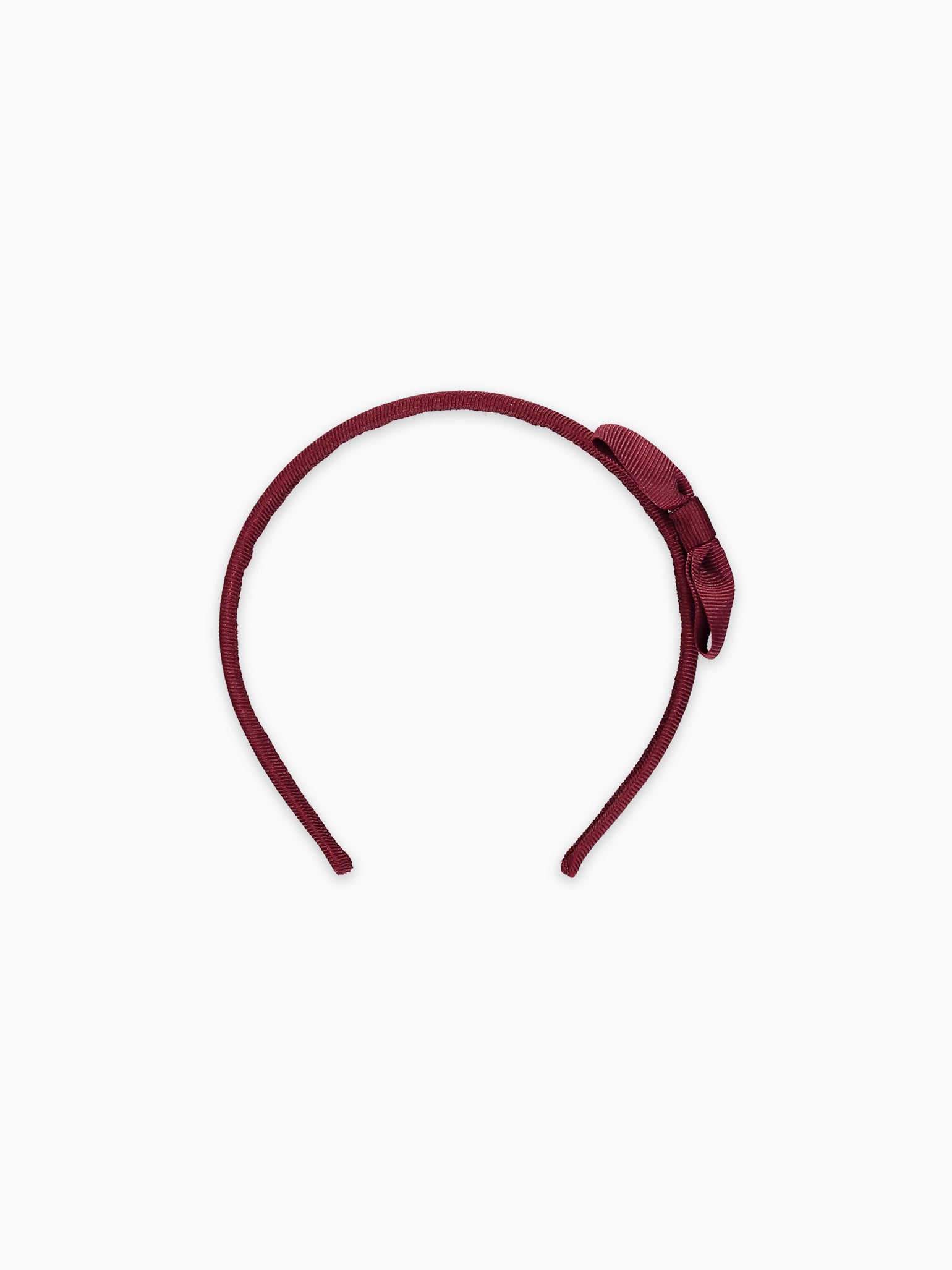 Burgundy Small Bow Girl Hairband – La Coqueta Kids