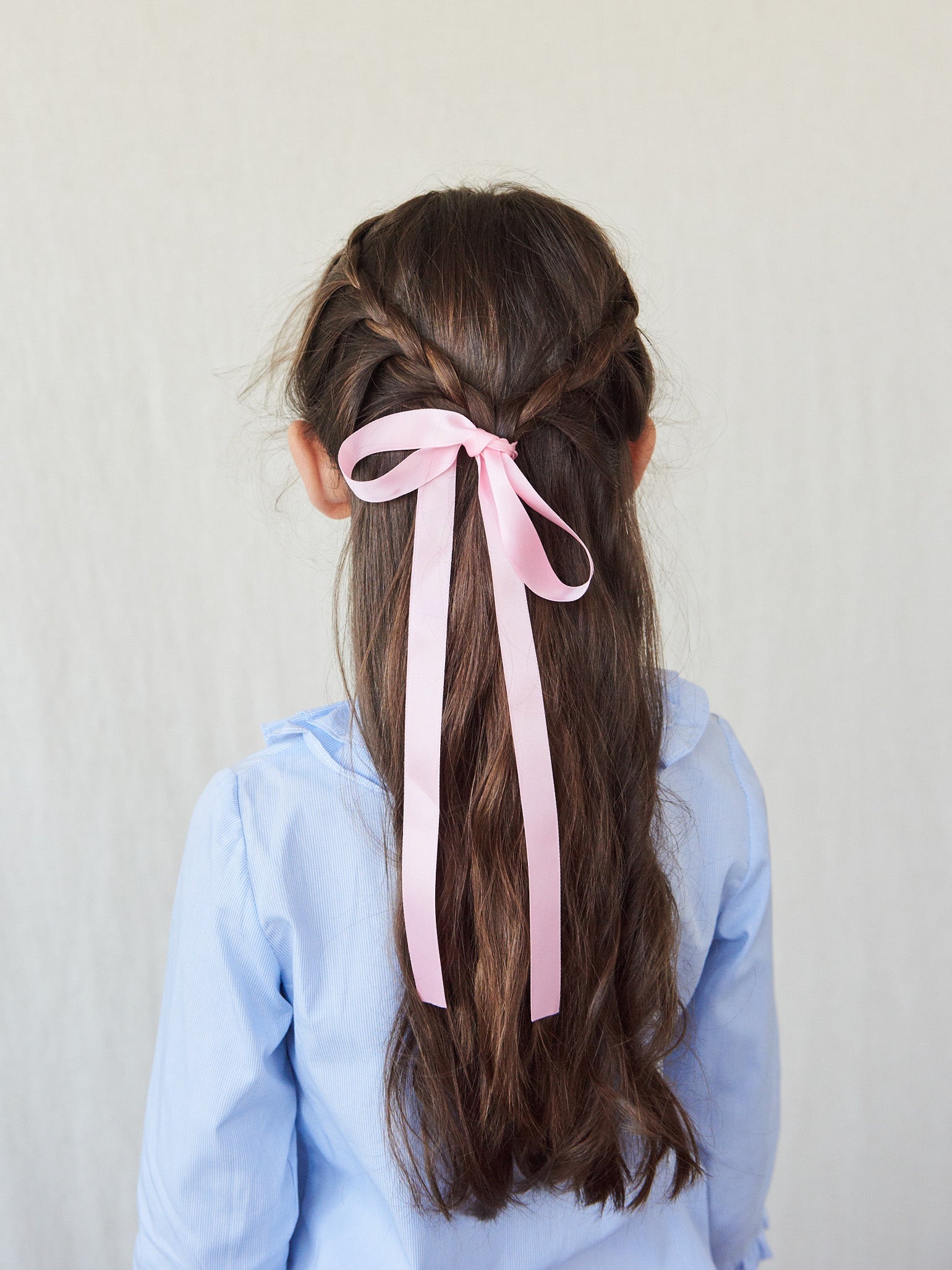 Multi Satin Girl Hair Ribbons Set 6