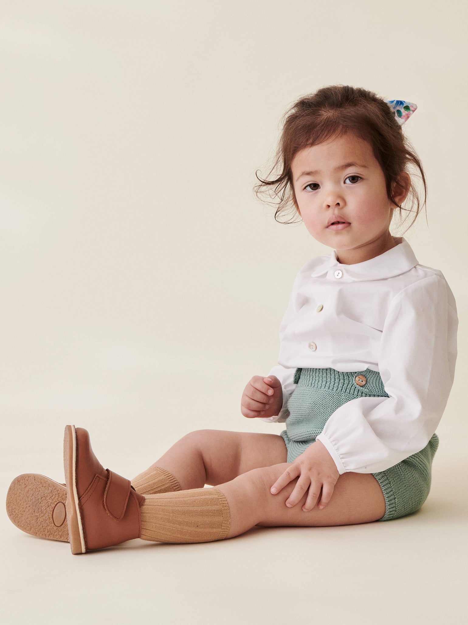 Light Tan Leather Velcro Toddler Abilo Boots