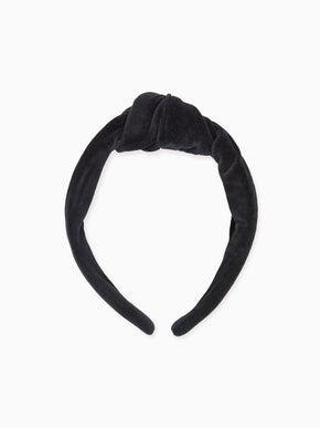 Black Velvet Top Knot Girl Hairband