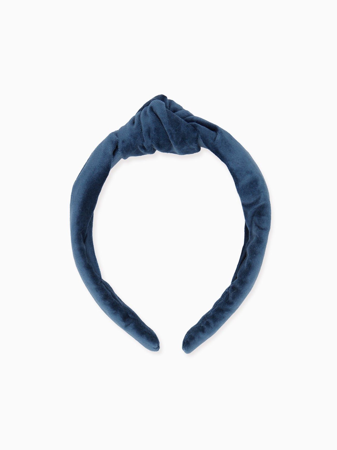 Blue Velvet Top Knot Girl Headband