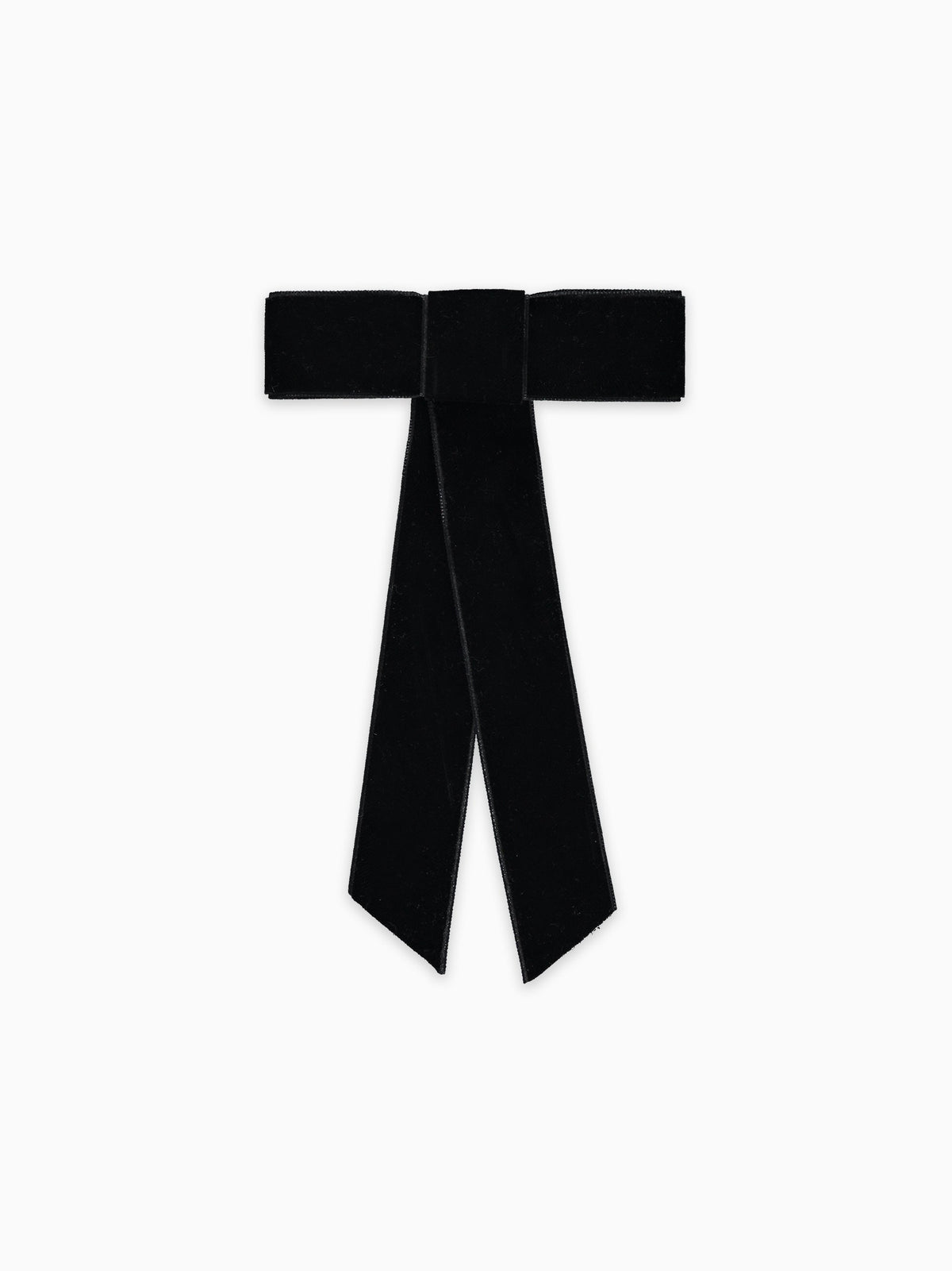 Black Velvet Big Ribbon Girl Bow | La Coqueta Kids US display picture 1