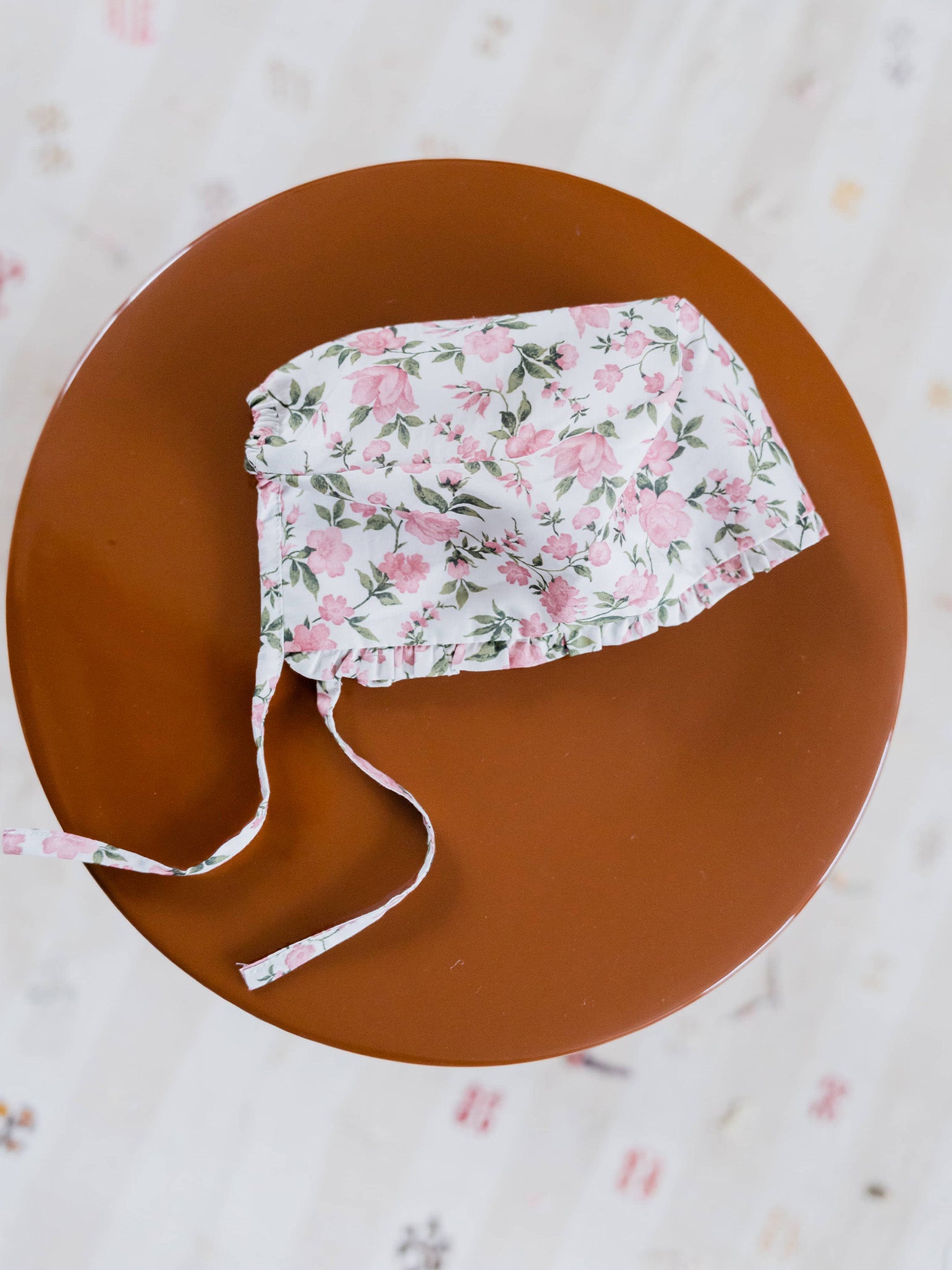 Pink Floral Varela Baby Bonnet