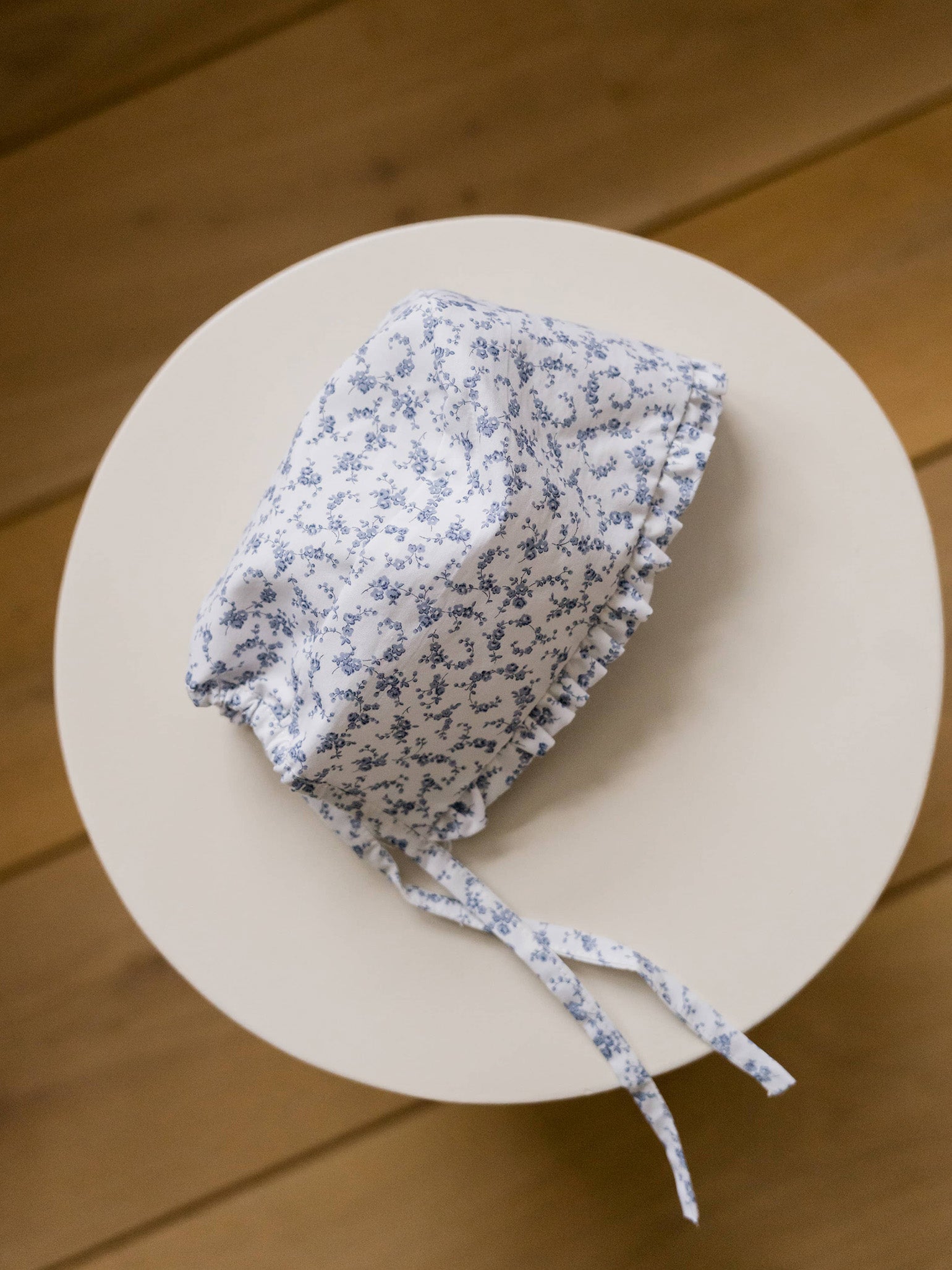 Blue Floral Varela Baby Bonnet