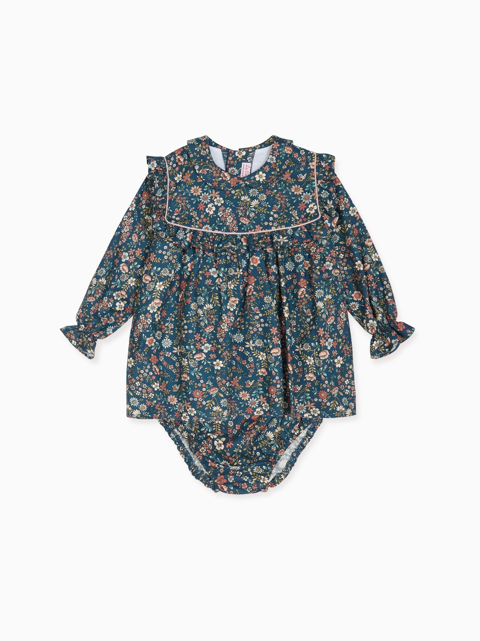 Navy Floral Vela Baby Girl Set