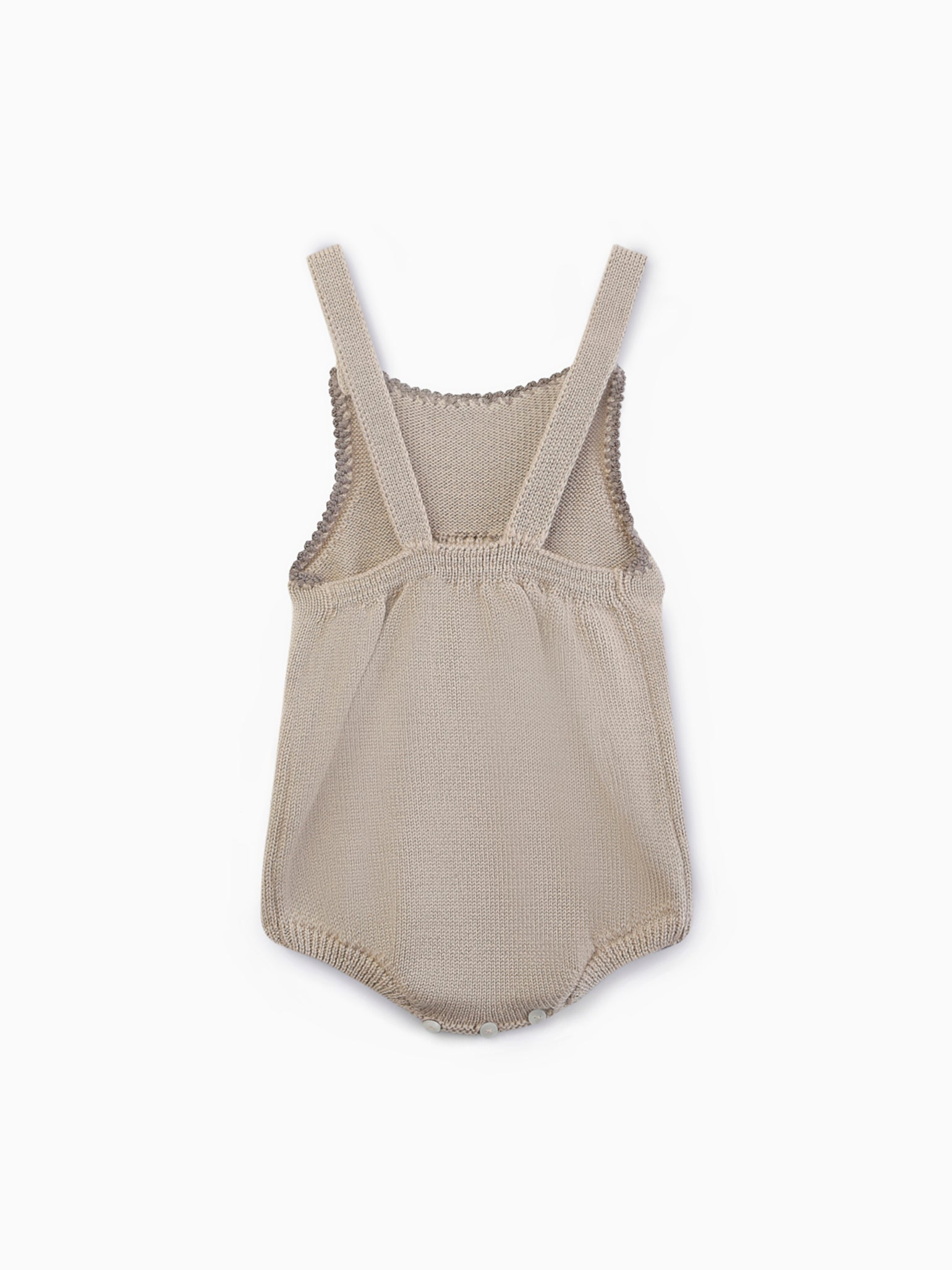 Beige Vida Merino Baby Overalls