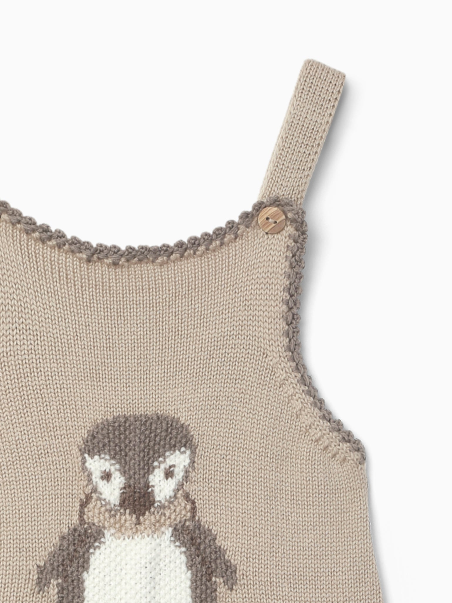 Beige Vida Merino Baby Overalls