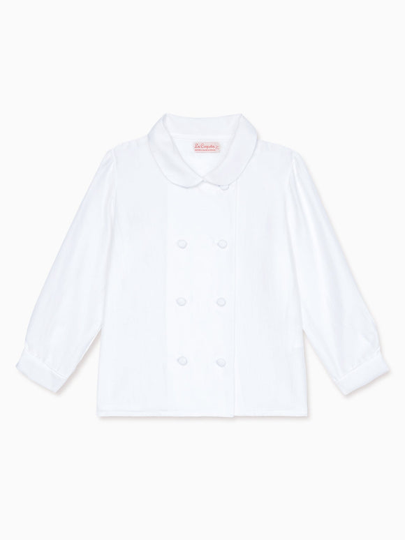 White Barba Ceremony Long Sleeve Boy Shirt