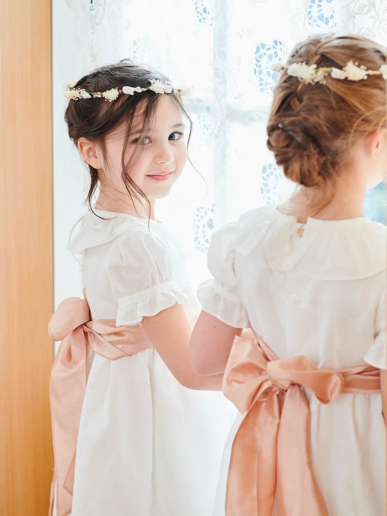 Ivory Santina Smock Ceremony Girl Dress – La Coqueta Kids