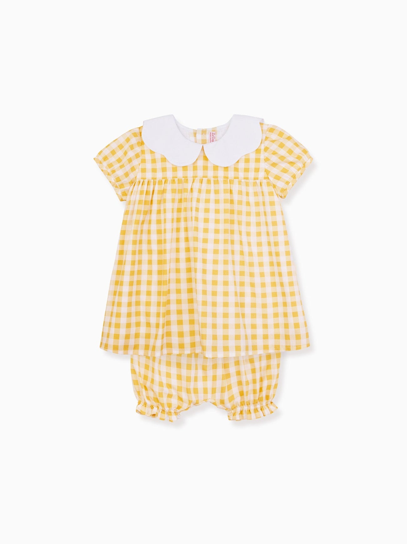 Yellow Gingham Hestia Baby Girl Set