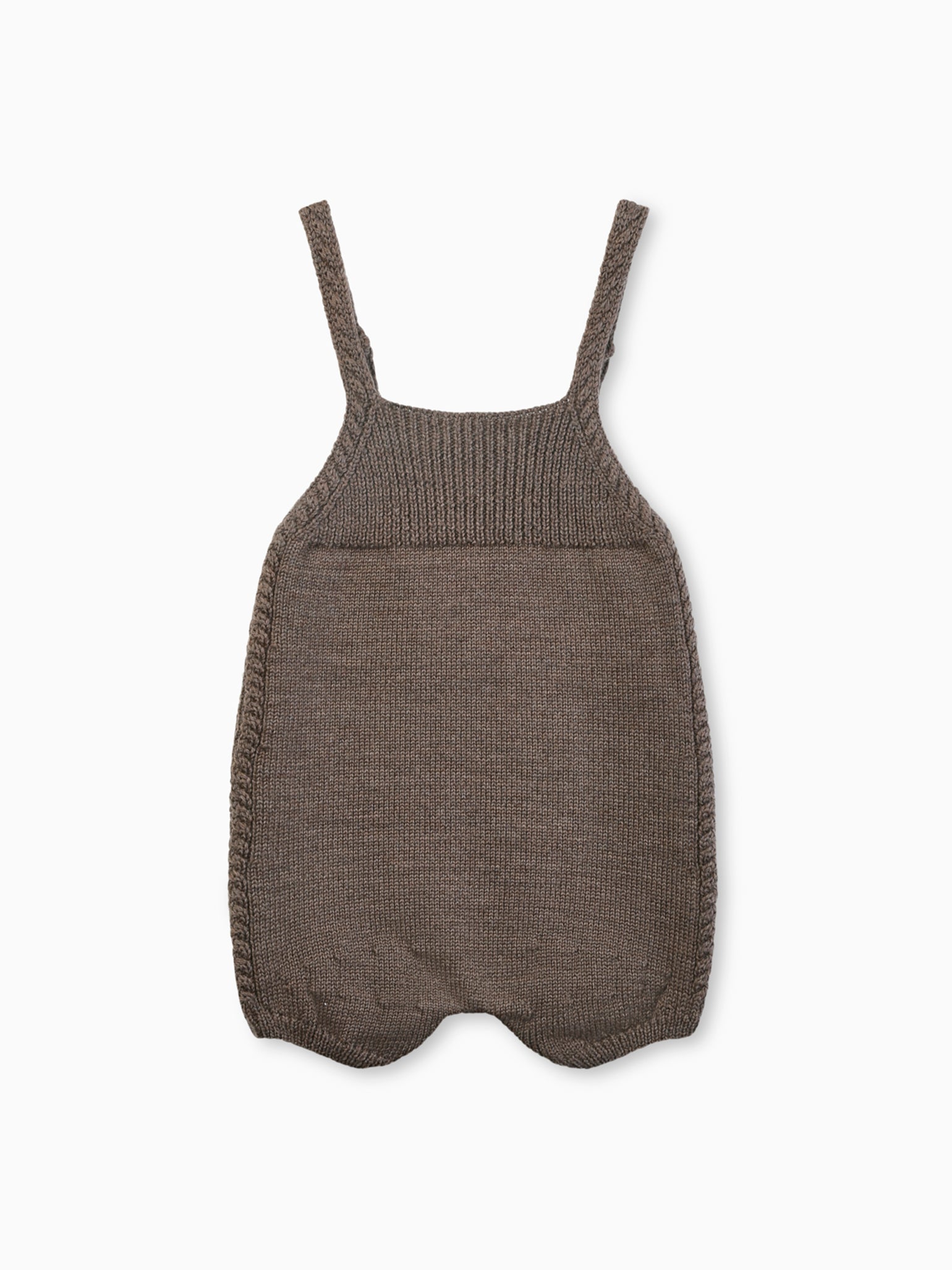 Brown Melange Zavier Merino Baby Overalls