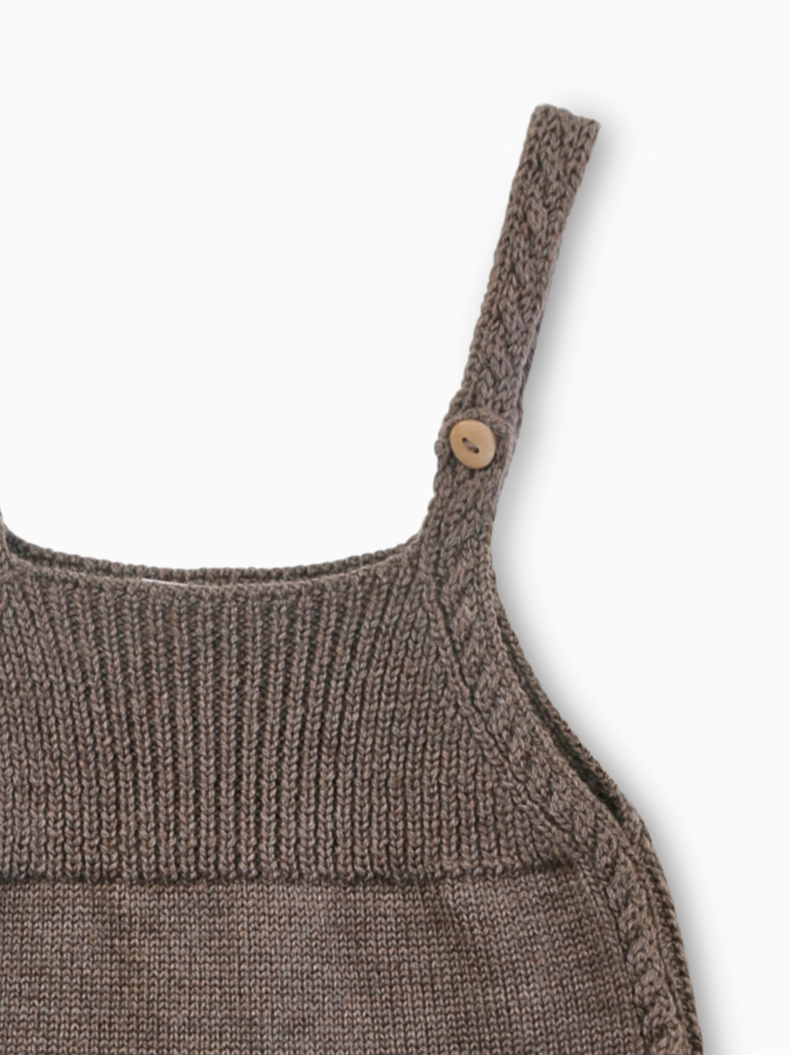 Brown Melange Zavier Merino Baby Overalls